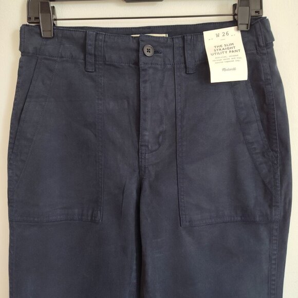 Ladies SZ 26 Madewell Deep Indigo Utility Pant - Picture 2 of 8